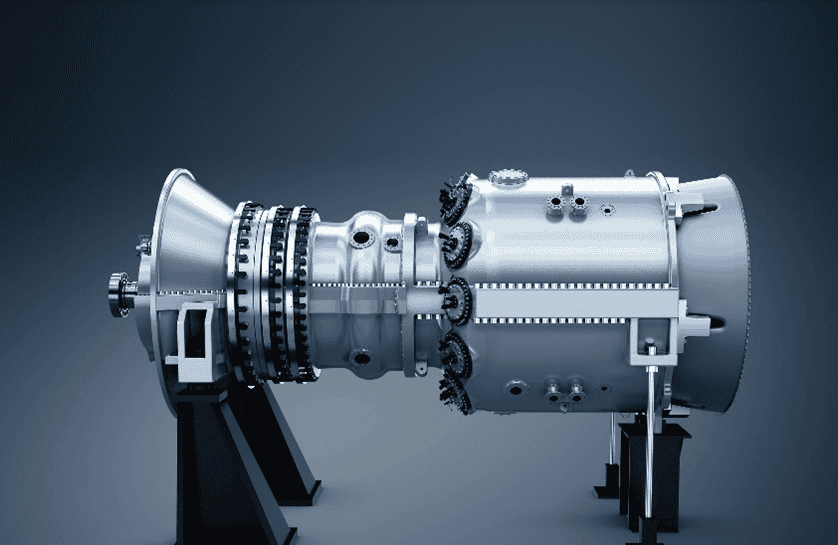 One of Siemens Energy's gas turbines. The turbines can weigh more than 100,000 kilograms. Photo courtesy of Siemens Energy. 